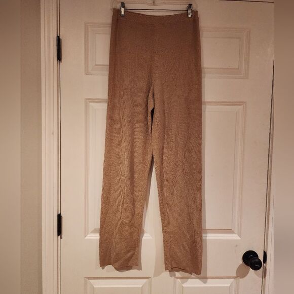 Chico's stretchy tan heavyweight sweater pants - Picture 1 of 4